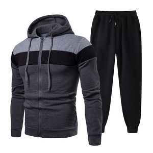 <b>American</b> Men's Casual Large Size Sweatshirt Suit Autumn Winter Knitted Warm <b>Hoodie</b> Sports Two-Piece Breathable - Product Image 6