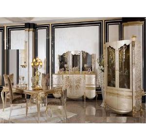 Luxury Teak Wood Modern <b>6</b> Seater Dining Room Set with Dining Table and <b>Chairs</b> Durable Customized Size - Product Image 1