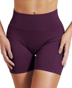 Short de motard taille haute pour femme Short de gymnastique pour le contrôle du ventre sans coutures Short de yoga pour soulever les fesses Short de gymnastique et d'entraînement pour femme - Product Image 1