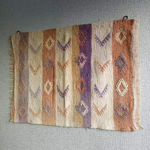 Vintage Bohemian Ethnic Tapestry Wall Decal Unique Home Decor <b>Gift</b> Wedding Birthday Square Multi-piece Package Handwoven Modern - Product Image 1