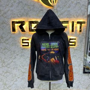 Nouveauté - Meilleur prix - Sweat à capuche zippé très demandé - Sweat à capuche en molleton 100% coton uni pour l'hiver - Unisexe - Product Image 1