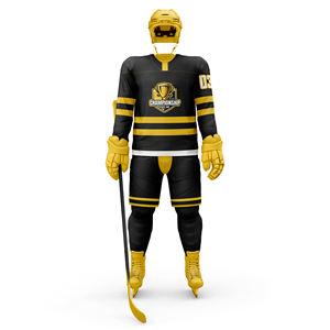 Jersey de hockey sobre hielo para adultos hecho a medida profesional uniforme de hockey de equipo impreso de transferencia de calor 100% poliéster nombre de equipo personalizado OEM - Product Image 1