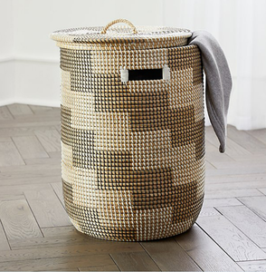 Modern Wholesale Straw Nylon Laundry Straw <b>Basket</b> <b>with</b> <b>Lids</b> Cheap Price Storage Household <b>Basket</b> Hot Sell Handmade Products - Product Image 5