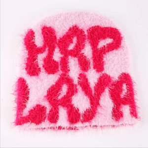 Gorros de Punto Jacquard Personalizados al por Mayor, Gorro de Lana con Pedrería, Fabricante de Diseño, Colores Sólidos, Transpirables, Suaves y Cómodos - Product Image 3