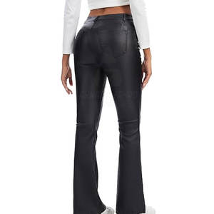 กางเกงหนังลำลองสำหรับผู้หญิง ฤดูหนาว เอวกลาง ทรงตรง สวมใส่สบาย ระบายอากาศได้ดี เป็นมิตรกับสิ่งแวดล้อม กันลม คุณภาพสูง 2026 ขั้นต่ำในการสั่งซื้อน้อย - Product Image 3