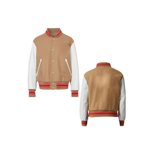 Offre spéciale, veste universitaire en laine personnalisée pour hommes, veste universitaire tricotée à boutons de mouton, grande taille, veste d'hiver en cuir décontractée à la mode - Product Image 1