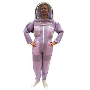 Costume d'apiculture violet et gris sur mesure de haute qualité pour les femmes respirant et à la mode prix du service OEM - Product Image 1