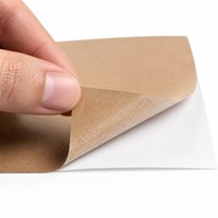 Étiquettes en papier kraft A4 autocollantes imperméables - Autocollant d'expédition inscriptible pour l'emballage de détail