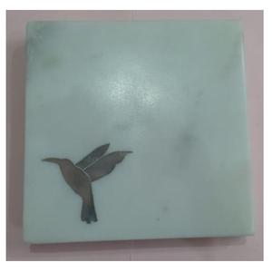 Posavasos de piedra blanca de mármol natural, decoración de Mesa para el hogar, accesorios de mesa de cocina, posavasos y almohadillas de forma cuadrada para bebidas - Product Image 1