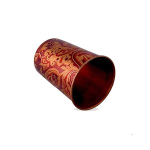 handmade <b>copper</b> printed <b>glass</b> for kitchen and dining use traditional indian <b>copper</b> printed <b>glass</b> for daily drinking low price - Product Image 4