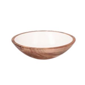 Juego de cuencos esmaltados de madera de mango hechos a mano, utensilios de cocina rústicos duraderos, cuencos para servir, cuencos para ensaladas y frutas, Plato decorativo - Product Image 6