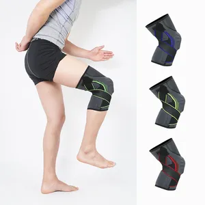 通気性のあるニットニーブレース,男性と女性のための圧迫膝サポートベルト,スポーツ & 回復のための快適な膝サポーター - Product Image 5