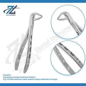 คีม174เก็บปลายท่อนล่างแคบพิเศษคีมถอนฟันสแตนเลสเครื่องมือผ่าตัดทางทันตกรรมผู้ผลิตปากีสถาน - Product Image 3