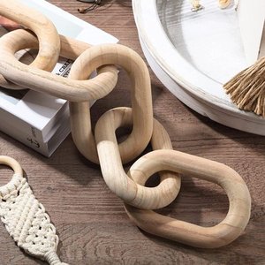 Best Quality Pine Wood 3-Ring Chain Indian Folk Art Style Decorative Wall Sign Wholesale Wood Crafts <b>Wooden</b> <b>Boxes</b> & Wall Signs - Product Image 3