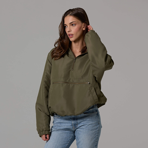 Premium Eco-Friendly Ladies Jacket High Quality Streetwear Parachute Double-Layer Drop Shoulder Casual Wind-Proof Solid Pattern - Product Image 3