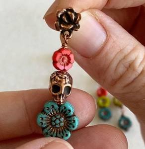 Pendientes Bordados Hechos en India, Pendientes Personalizados con Cuentas Múltiples, Joyería Festiva para Mujer al Mejor Precio, Pendientes con Cuentas - Product Image 5