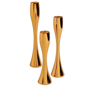 Support de bougeoir d'avion de conception simple en métal argenté de qualité supérieure pour bureau pour décorations de Noël et de Pâques - Product Image 4