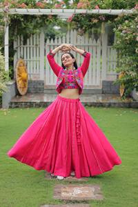Navratri Special Roman With Gotta Patti And Gamthi Work <b>Lehenga</b> Choli <b>Woman</b> Fashion And Manufacturer From India - Product Image 3