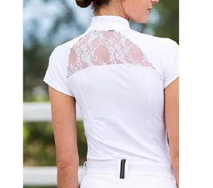 Camisa de montar a caballo para mujer, camisa de competición ecuestre con logotipo personalizado - Product Image 5