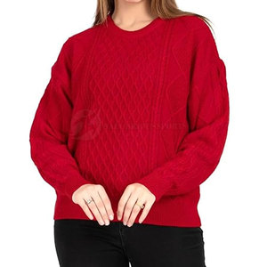 Pull en coton/laine décontracté pour femmes, hiver 2023, extérieur, anti-froissement et respirant, personnalisable, design tendance - Product Image 1