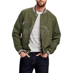 Chaquetas universitarias clásicas de alta calidad para hombre, ropa informal personalizada para invierno, soporte de tela de lona, logotipo frontal, diferentes colores - Product Image 6