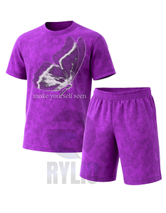 Ensemble de shorts de haute qualité pour hommes, tenue deux pièces streetwear surdimensionnée, t-shirt et short, logo personnalisé, fournisseur de vêtements décontractés - Product Image 3