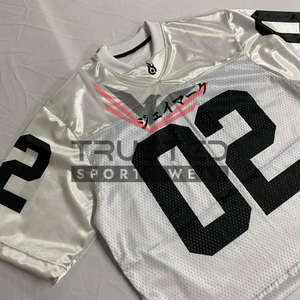 Camiseta de Fútbol Americano Personalizada con Logotipo, Malla Transpirable, Impresión por Transferencia de Calor de Alta Calidad, Antibacteriana, Manga Corta - Product Image 1