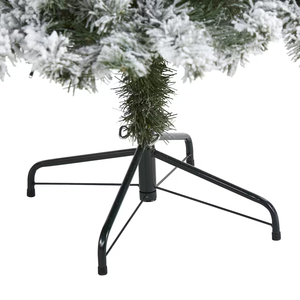 Vente d'usine, arbre de Noël artificiel floqué <span class=keywords><strong>pas</strong></span> <span class=keywords><strong>cher</strong></span> de 180 cm (6 pieds), flocon de neige, arbre de Noël enneigé pour décoration intérieure et extérieure - Product Image 4