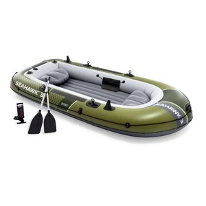 <span class=keywords><strong>Bateau</strong></span> pneumatique INTEX 66333 <span class=keywords><strong>SEAHAWK</strong></span> 3 personnes en PVC 295cmX137cmX43cm 15.5KG pour les loisirs et les sports de plein air - Product Image 1