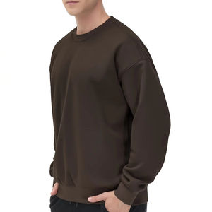 Sweat ras du cou homme blanc poids lourd fabricant manches longues bases athlétiques polaire coton mélangé sweat pour homme - Product Image 4