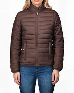 Veste matelassée chaude en tricot blanc 100 % polyester, nouvelle tendance automne/hiver 2026, vente en gros personnalisée pour femmes - Product Image 1