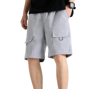 Pantalones Cortos Cargo de Algodón Sólido para Hombre al por Mayor, Talla Grande, Cintura Elástica, con Logotipo Personalizado para Gimnasio y Correr 2026 - Product Image 2