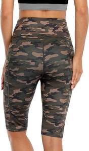 <b>Women's</b> High-Waisted Sports <b>Shorts</b> Camouflage Sublimation Quick Dry Gym <b>Yoga</b> Running <b>Shorts</b> Tummy Control Stretch Pattern - Product Image 4