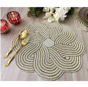 Mantel Individual con cuentas de vidrio hecho a mano indio para decoración de mesa de comedor diseño de granja Ideal para boda fiesta de vacaciones hogar Hoteles - Product Image 2