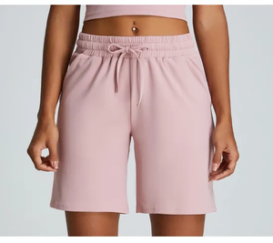 Novedad de verano, pantalones cortos deportivos para mujer, pantalones cortos de Yoga transpirables de secado rápido para correr, pantalones cortos informales holgados con cordón en la cintura - Product Image 2