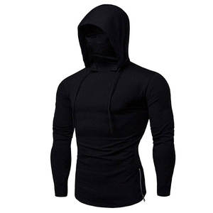 Sweat à capuche pour homme à motif uni, sweat à capuche d'automne, tissu tricoté, design d'impression personnalisé - Product Image 3