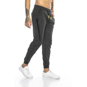 Pantalons de survêtement en coton avec logo personnalisé pour hommes Pantalons de jogging amples à cordon de serrage pour la course à pied, la salle de sport, le sport Pantalons de survêtement lavés pour hommes - Product Image 2
