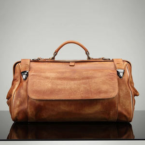 Sac de voyage en cuir véritable de grande capacité pour hommes, sac polochon d'affaires décontracté pour ordinateur portable avec cuir PU en vente maintenant - Product Image 6