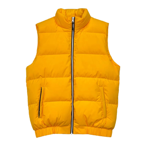 Gilet d'hiver sans manches matelassé, logo personnalisé, imperméable, gilets pour hommes avec veste, tissu respirant, style décontracté - Product Image 1