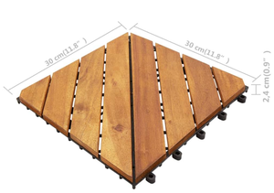 24mm High Strength Anti-Slip Acacia Wood Decking <b>Tiles</b> Easy Click <b>Interlocking</b> Economical Waterproof for Outdoor Use - Product Image 2