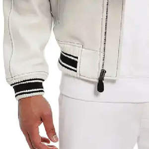 Nueva Edición, Chaqueta de Cuero Tipo Bomber Azul para Hombre, Diseño Personalizado a Prueba de Viento, Avirex 2026, Invierno, Alta Calidad, Teñido Liso, Servicio OEM - Product Image 3