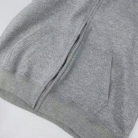 Vente en gros de sweats à capuche zippés doublés satin, marque privée, unisexe, en molleton velours épais gris, avec capuche en soie personnalisée, fabricant