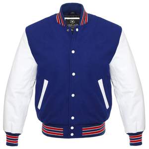 Wholesale Custom Men's <b>Varsity</b> <b>Jackets</b> with Stand Collar High Street Style Winter Letterman Blank <b>Jackets</b> - Product Image 2