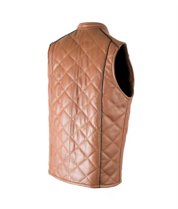 Chaleco de moda informal de Cuero 100% para hombre, transpirable, ecológico, antiarrugas, cuatro bolsillos, ropa de abrigo de invierno elegante - Product Image 2