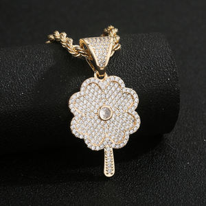 Colgante de moda de latón chapado en oro de 14K con circonita, diseño de perro pequeño estilo Hip Hop, para hombres y mujeres - Product Image 5