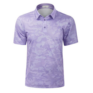 Camiseta de Golf de Camuflaje Personalizable para Hombre, de Verano, con Absorción de Humedad, Secado Rápido, Antiarrugas, ODM, Color y Logotipo Personalizados - Product Image 1