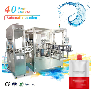 Manufacturer 2 Head Spout <b>Pouch</b> Milk and Tomatoes Paste Packaging Liquid Packing Automatic Filling Machine - Product Image 1