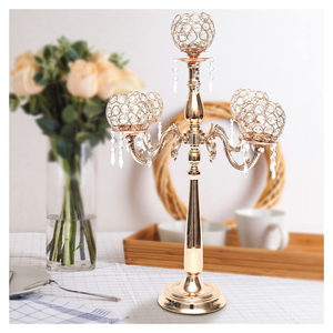 Home Decoration Metal <b>Candlesticks</b> for Candles Crystal Tealight Centerpieces Wedding Table Centerpieces Candle Holders Stand - Product Image 1