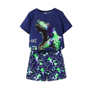 Ensemble 2 pièces pour garçons, été 2025, best-seller, qualité supérieure, spandex/polyester, manches courtes, design personnalisé, tendance - Product Image 5