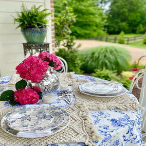 Camino de mesa de macramé de tamaño personalizado Camino de mesa de estilo bohemio Hecho con cordón de algodón 100% de la India - Product Image 1